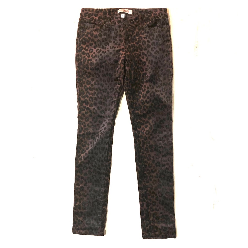 Velvet leopard pants